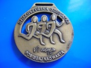 Medal nagrodowy Działoszyńska Dziesiątka Pobiegaj nad Wartą Działoszyn 2015