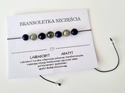 Bransoletka szczęścia labradoryt apatyt 