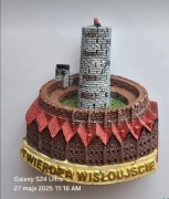 Magnes  na lodówkę ceramiczny KASZËBË.(14) Kaszuby, Twierdza Wisłoujście.