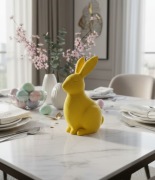 Ozdoba dekoracja wielkanocna do domu wnętrza - figurka zając wielkanocny L