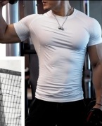 Koszulka Fit na siłownię dopasowana Mega r.M