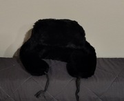 Ciepła czapa Misiek z lat 90-tych, mała głowa dziecko, młodzież