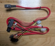 Kabel SAS SFF-8087 do 4x SATA + Molex