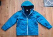 Decathlon niebieska kurtka cieńka chłopięca wiatrówka z kapturem