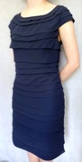 Elegancka granatowa sukienka Olsen r. 36 warstwy