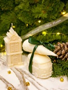 Zestaw domek + samochód z choinką święta prezent klientki pracownicy