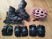 ZESTAW: Rolki Rollerblade 39 + Kask KED 52-58cm, Ochraniacze GRATIS