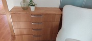 komoda z szufladami;prowadnice Blum, blat naturalne drewno buk