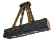 Lampa wisząca z belki sznur gu10 stare drewno loft