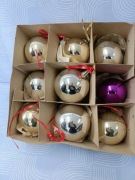 Bombki choinkowe prl srebrne k1 