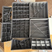 8 organizerów do szuflad na bieliznę