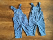 spodnie ogrodniczki 2x 9-12 miesięcy