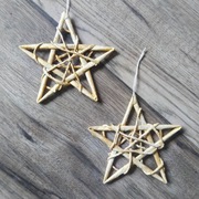 Ozdoby świąteczne - wiklinowe gwiazdki 