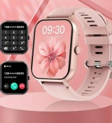 Smartwatch Sportowy Bluetooth IP68 Android iPhone Duży Ekran (różowy)