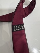 Burgundowy skórzany krawat vintage retro unisex