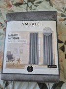 Dwie zasłony aksamitne welwetowe welurowe SMUKEE 2x zasłona na taśmie 