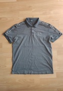 Armani EA7 – Szara koszulka polo z lampasami