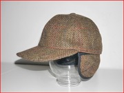 czapka z daszkiem klapki John Hanly 58 M Donegal Tweed Harris Wełna NEW