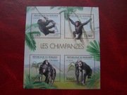 Burundii 2012 MNH Fauna Zwierzęta Małpy