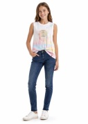 Zestaw dziewczęcy jeansy Denim Wear + top letni River Island r. 152 158 XS