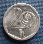 Moneta CZESKA REPUBLIKA 20 Halerzy 1998