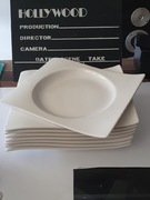 Talerze porcelanowe prostokątne fala Villeroy & Boch 