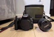 Canon 250D + Obiektyw , 128 GB SD 