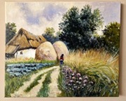 Obraz olejny  Pejzaż wiejski