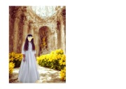 Dziewczęca i elegancka suknia komunijna + halka + oryginalny pokrowiec