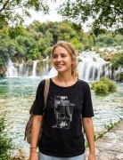 Bawełniana bluzka z nadrukiem rozmiar M