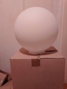 Klosz kula, białe szkło, średnica 30 cm