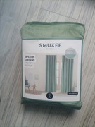 2x zasłony zielone aksamitne welurowe na taśmie z tunelem Smukee  