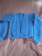 Ręcznie robiony sweterek  bolerko dziewczęce – Unikatowe Rękodzieło!