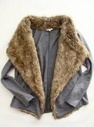 .Narzutka blezer sweter futerko kolnierz 42/44