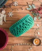 Koszyk koszyczek pudełko organizer srebrna zieleń 