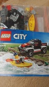 Zestaw Lego City 60240, przygoda z kajakiem, terenówka, klocki