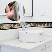 Samoprzylepna bordiura ścienna PCV 6m złoty grecki wzór 3 rolki 10x200 cm