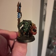 Ork i groty podklad + skora na zielono