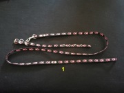 york szczeniak zestaw: obroża/smycz, różowo-czarny