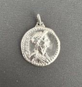 Wisiorek Medal Caesar Srebro 1914 rok Sygnowana