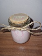 Świeca sojowa szampan-truskawki EKO brokat