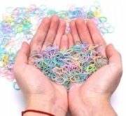 GUMKI gumeczki do włosów warkoczyków 1000 szt