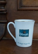 Kolekcjonerski porcelanowy kubek DILMAH ,sygnowany + cytat Konfucjusza 