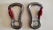 Karabinek Condor HMS Screw-anthracite / Red. 1 szt.