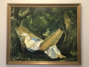 Bardzo duży obraz olejny kopia Courbet impresjonizm 120x99 