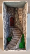 Book Nook "Magiczne Schody" Diorama Dekoracja półki Harry Potter Prezent 