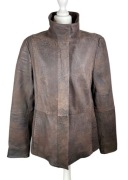 Kurtka skórzana Lakeland Next, nubuk, czekoladowy brąz, L (12)