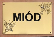 Tabliczka z napisem miód