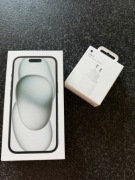 IPhone 15 black 128gb + ladowarka + szyba + etui