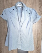 Jasnoniebieska bluzka wizytowa, marka Tally Weijl, rozmiar S/36